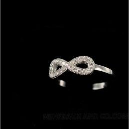 Bague infini et zircons