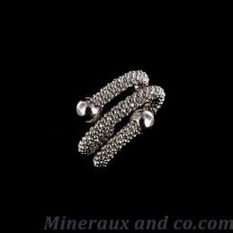 Bague chaine boule argent 925