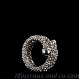 Bague chaine boule argent 925