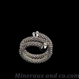 Bague chaine boule argent 925