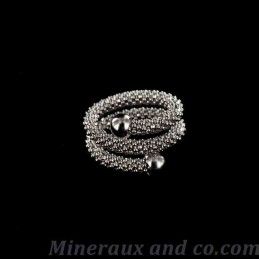 Bague chaine boule argent 925