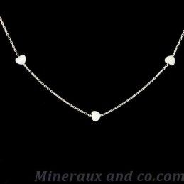 Collier chaîne argent et coeur