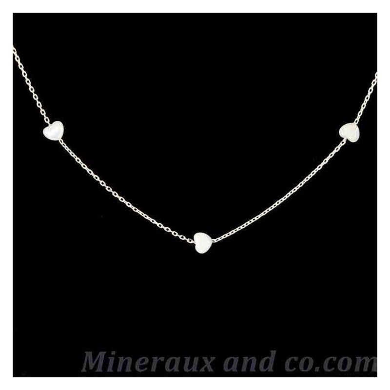 Collier chaîne argent et coeur