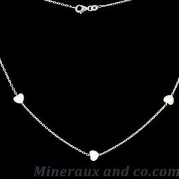 Collier chaîne argent et coeur