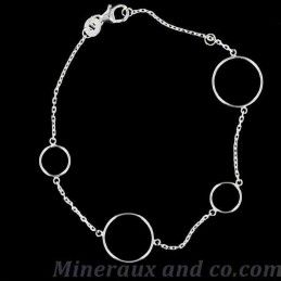 Bracelet cercles argent