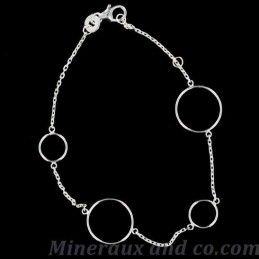 Bracelet cercles argent