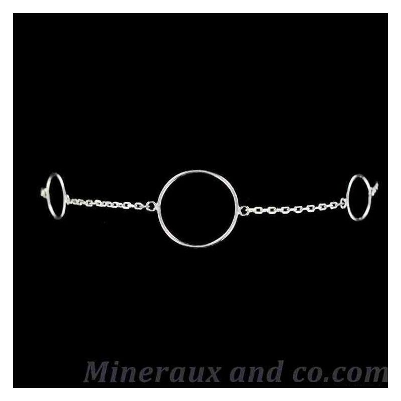 Bracelet cercles argent