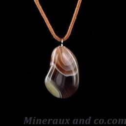 Pendentif sardonyx et argent