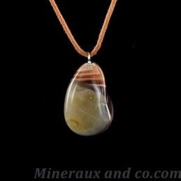 Pendentif sardonyx et argent