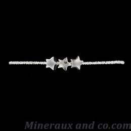 Bracelet trois étoiles d'argent