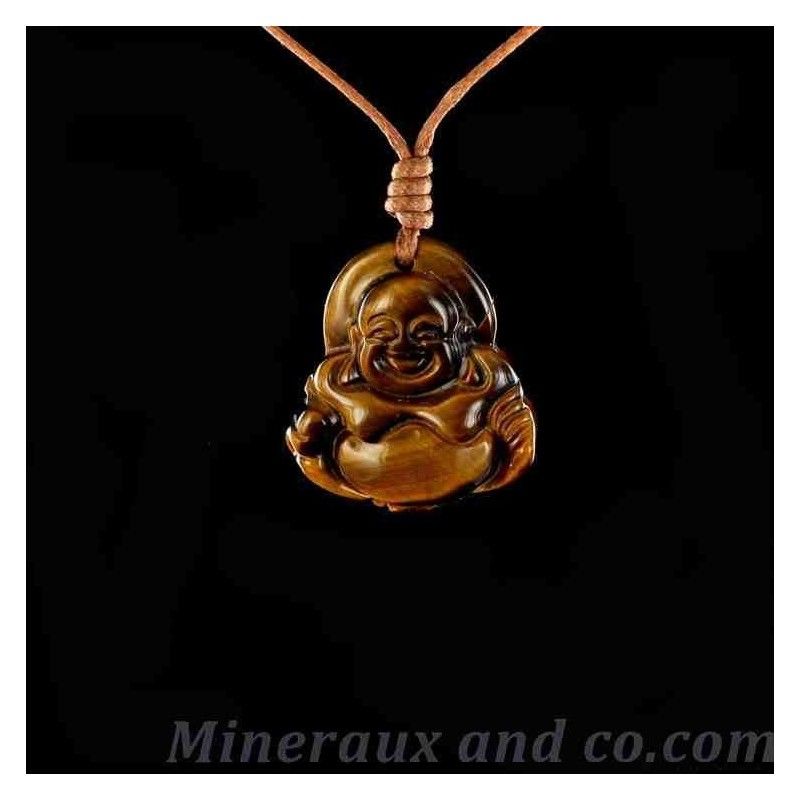 Pendentif bouddha en oeil de tigre.