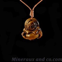 Pendentif bouddha en oeil de tigre.