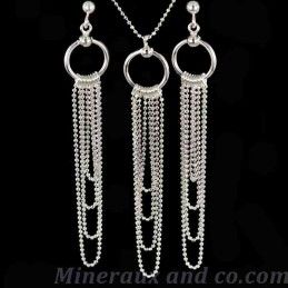 Parure boucles d'oreilles pendentif