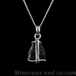 Pendentif en tourmaline et fil argent