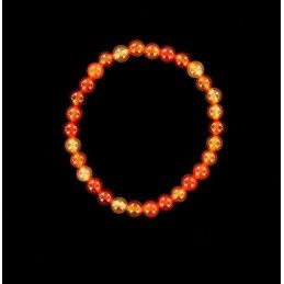 Bracelet boule 10 mm en cornaline