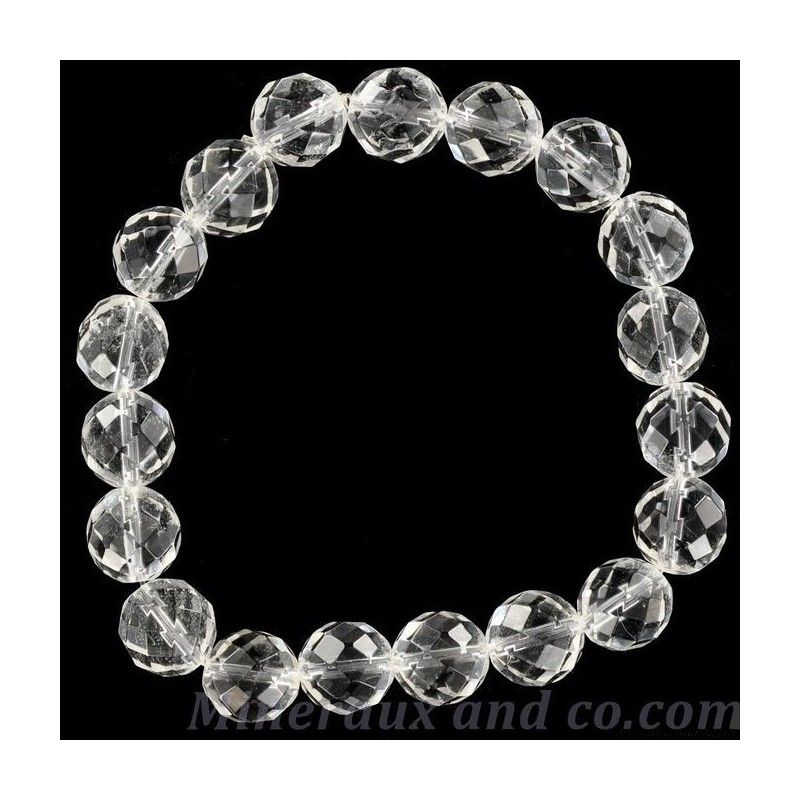 Bracelet perles cristal de roche
