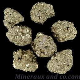 Lot de 7 pierres pyrites