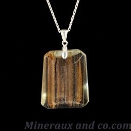 Pendentif rutile et argent