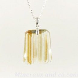 Pendentif rutile et argent