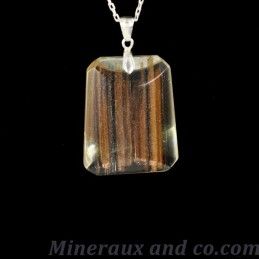 Pendentif rutile et argent