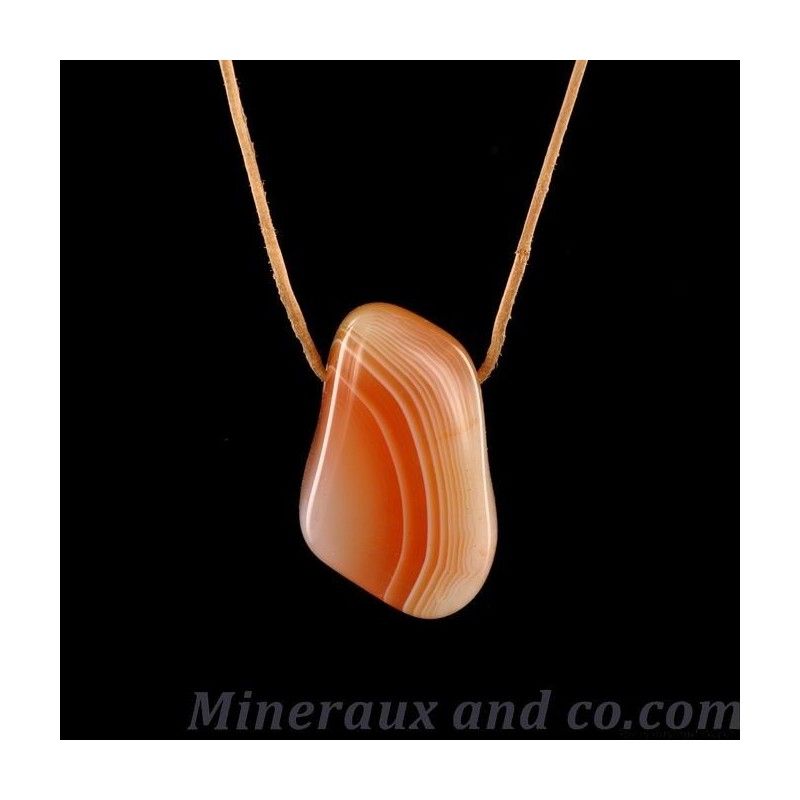 Pendentif en agate du Botswana