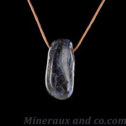 Pendentif pierre sodalite bleue intense