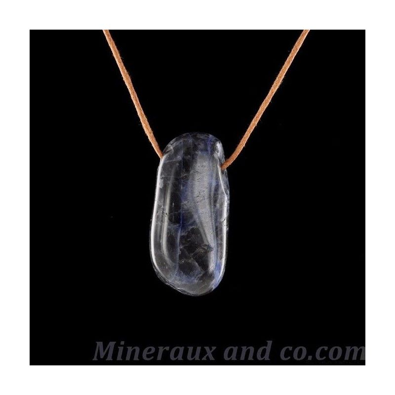 Pendentif pierre sodalite bleue intense