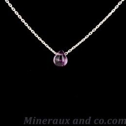 Pendentif fluorite violette et argent 925