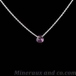 Pendentif fluorite violette et argent 925