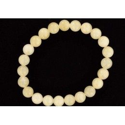 Bracelet perles d'agate jaune.