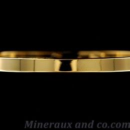 Bracelet plat plaqué or jaune