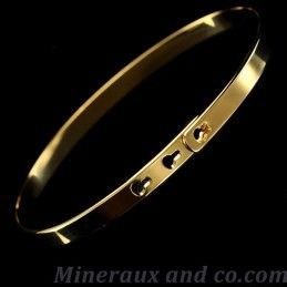 Bracelet plat plaqué or jaune