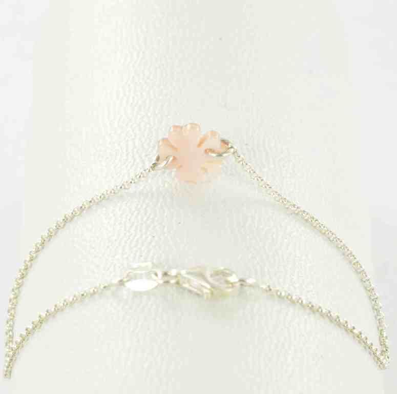 Bracelet En Argent 925 Avec Nacre Et Perles Naturelles - Occasion, Réf MP2056