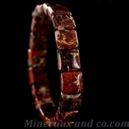 Bracelet jaspe bordeaux