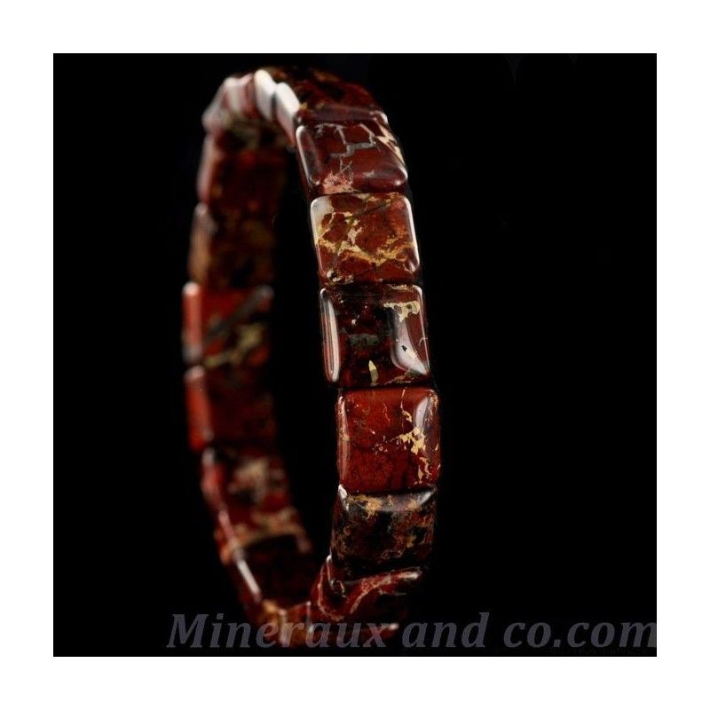 Bracelet jaspe bordeaux