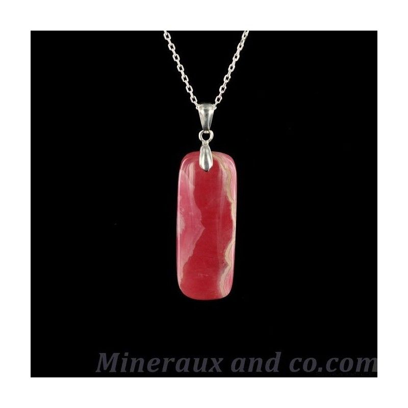 Pendentif rhodochrosite