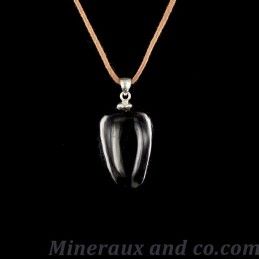 Pendentif tourmaline noire et argent.