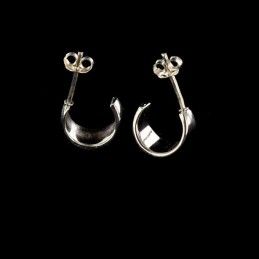 Boucles d'oreilles demi-créoles argent 925.