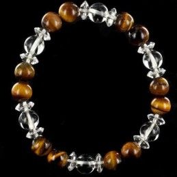 Bracelet perle quartz et œil de tigre