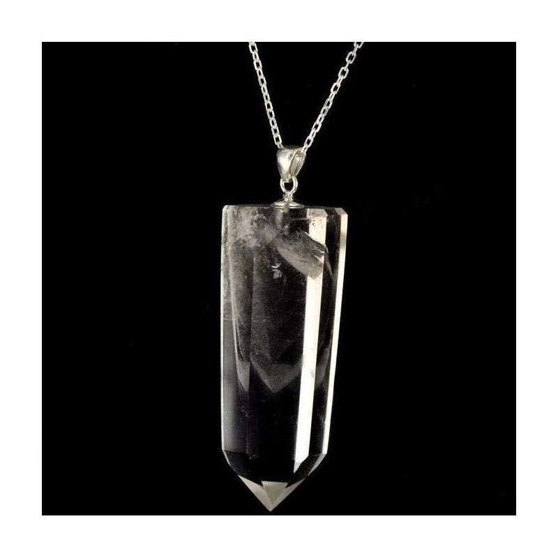 Pendentif pointe quartz fantôme