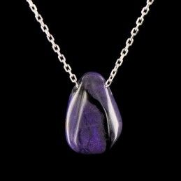 Pendentif sugilite et argent