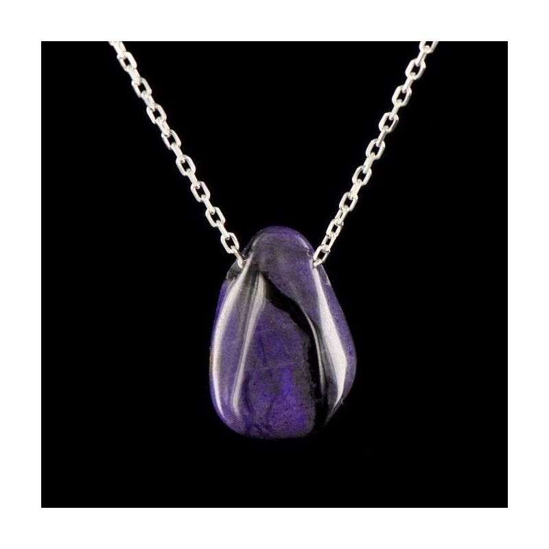 Pendentif sugilite et argent