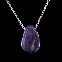 Pendentif sugilite et argent