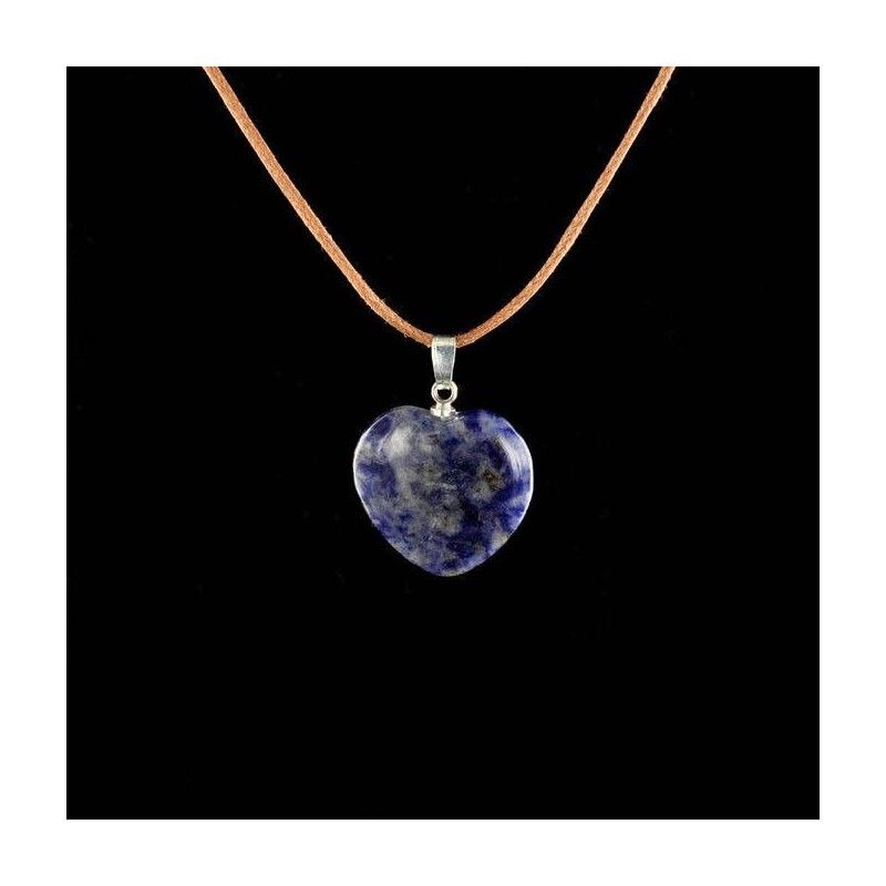 Pendentif cœur sodalite