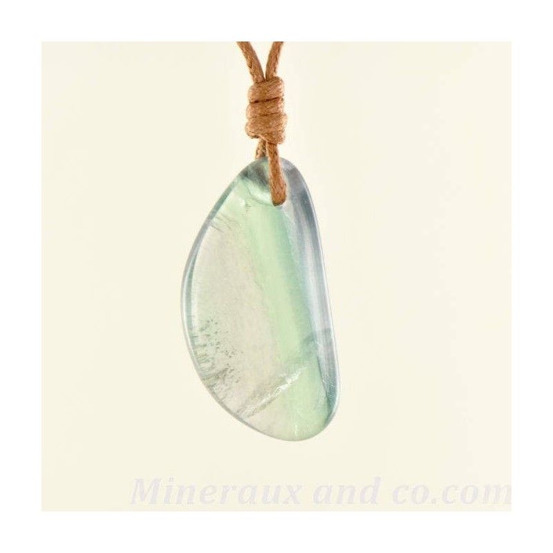 Pendentif fluorine bleue