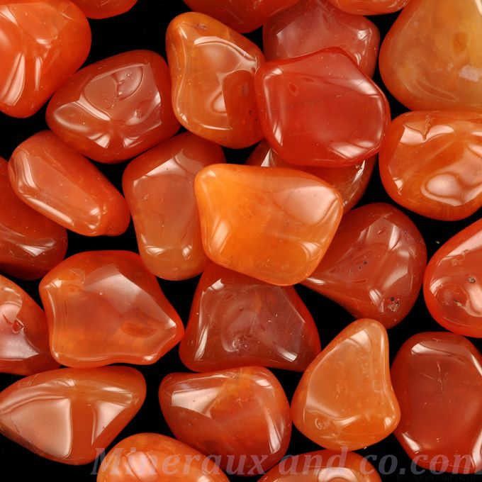 Collier Chaîne Or Avec Pendentif Cornaline Agate Polie - Pierre Naturelle - Occasion
