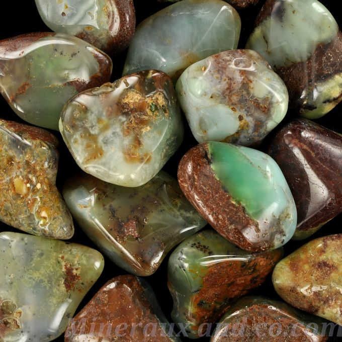 Boucles D'oreilles Pendantes En Chrysoprase Verte - Boules En Grappe - Pierre Fine - Neuf Sans Emballage
