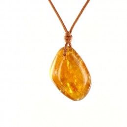 Pendentif calcite jaune