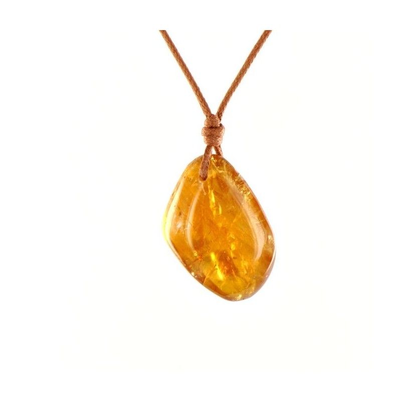 Pendentif calcite jaune