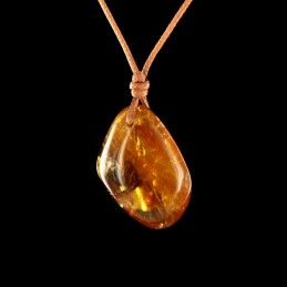 Pendentif calcite jaune